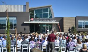 Community members attend the grand opening of the Ste. Michelle Wine Estates WSU Wine Science Center in 2015