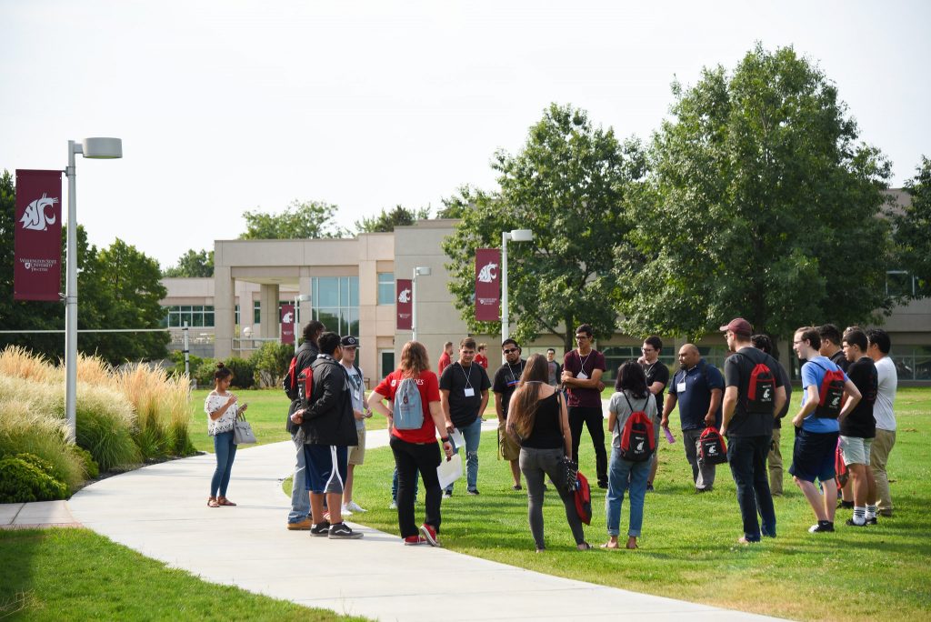 WSU Tri-Cities students partake in an orientation activity this fall