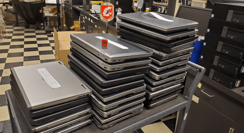 Cadwell donated 30 laptops to WSU Tri-Cities