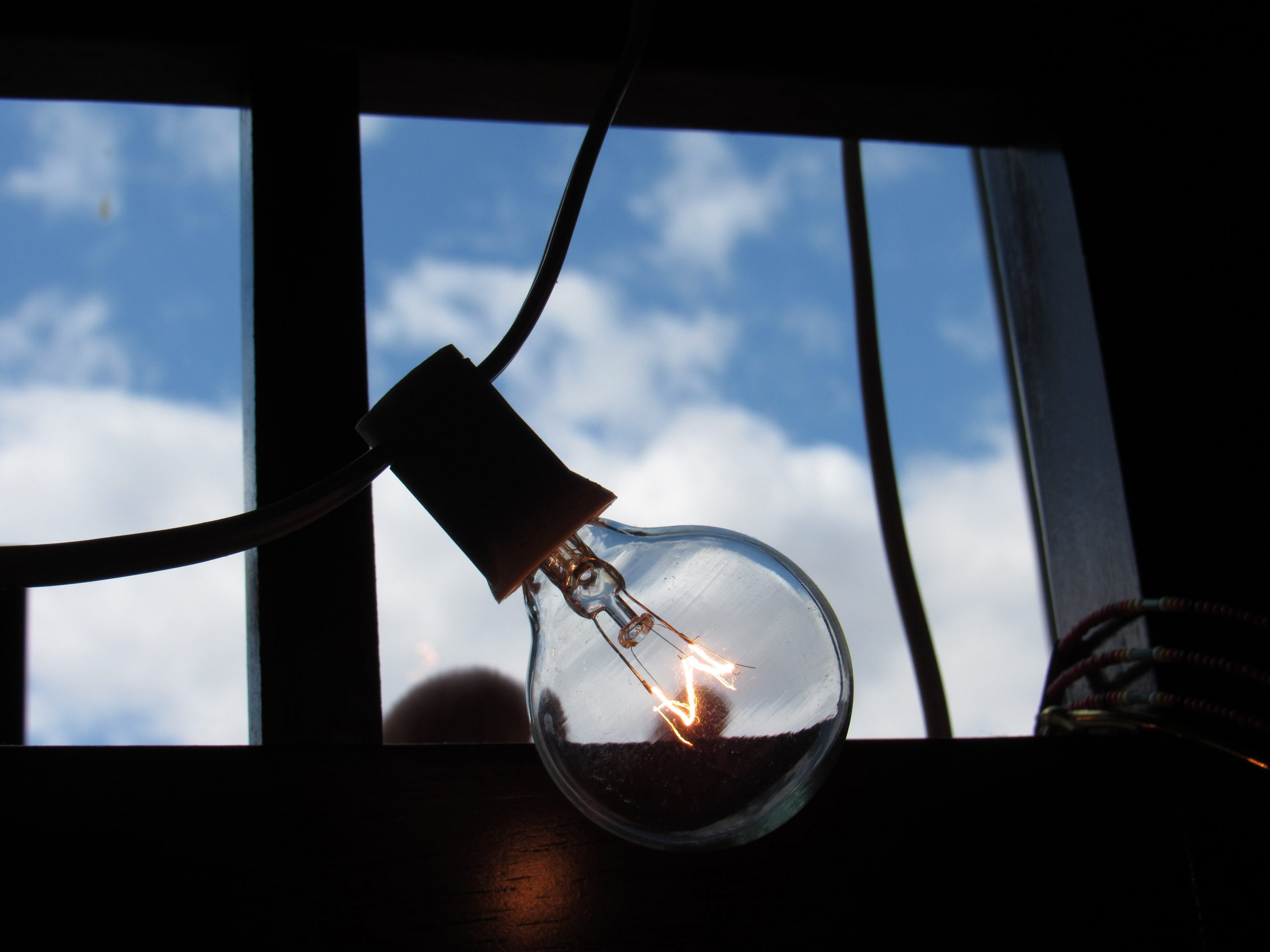 Close up image of a lightbulb.