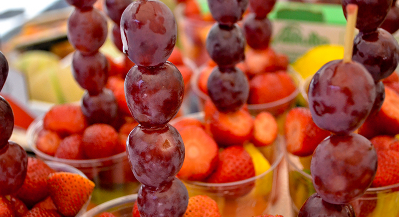 Grapes and strawberries