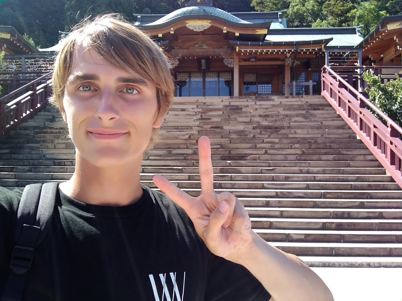 student studying abroad in japan