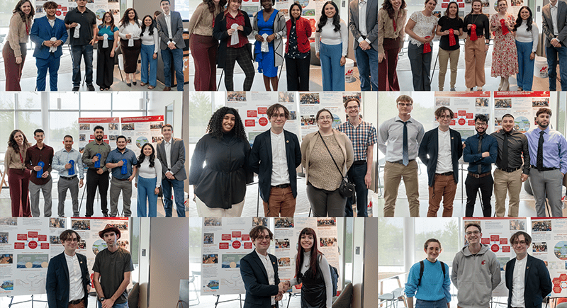 Collage of student showcase winners