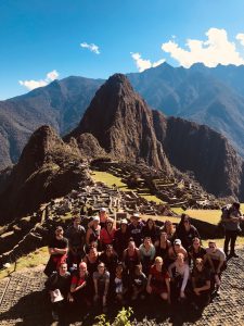 WSU nursing and pharmacy students pose for a photo at Machu Picchu