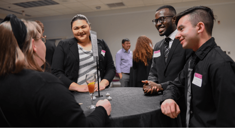 WSU Tri-Cities students at a career networking event